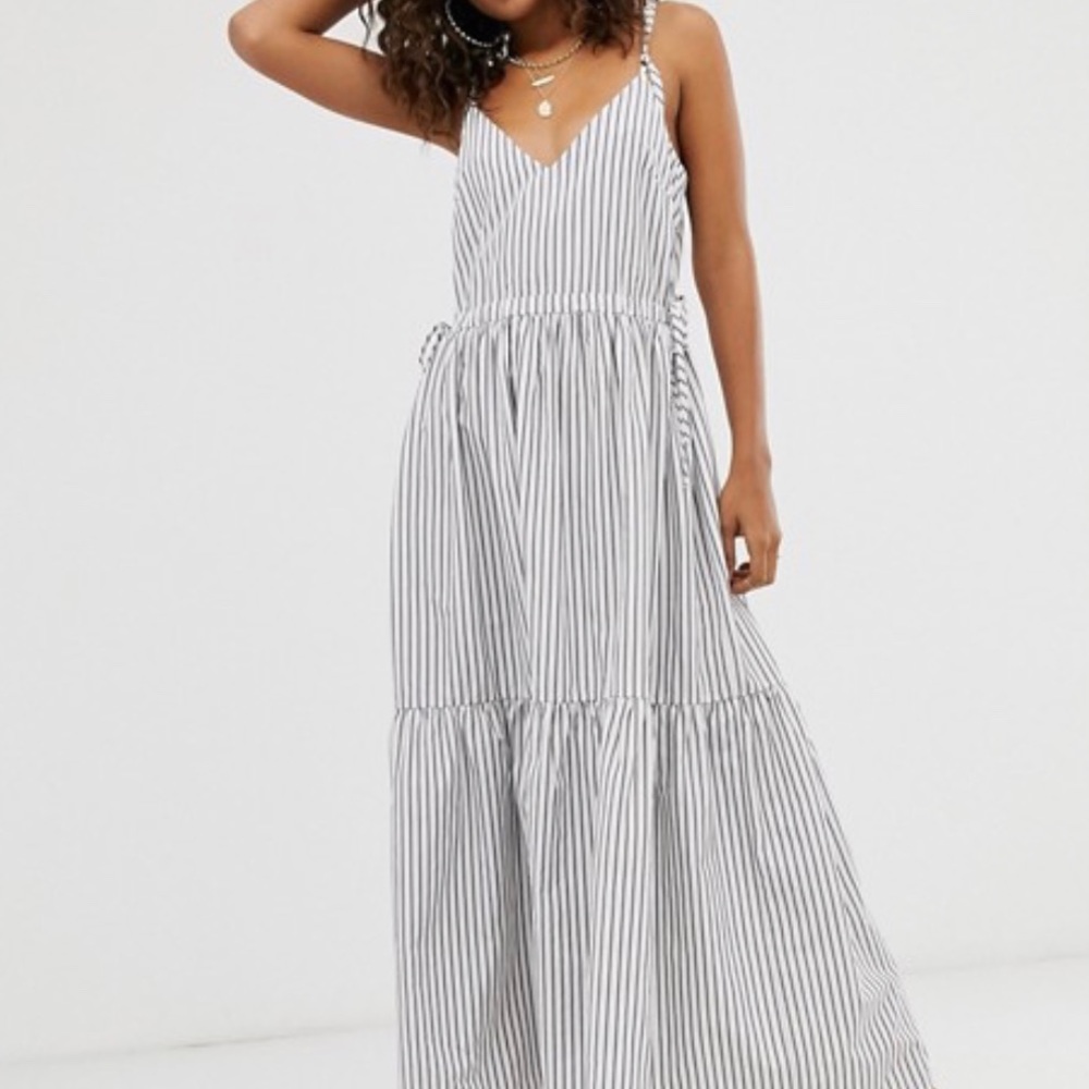 ASOS striped maxi dress